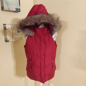 Maruices Vest with Removable Faux Fur lined Hood